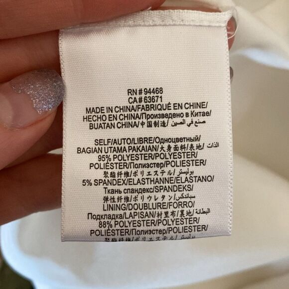 BCBG White Ruffled One Shoulder Mini Dress Size 8 - Picture 9 of 14